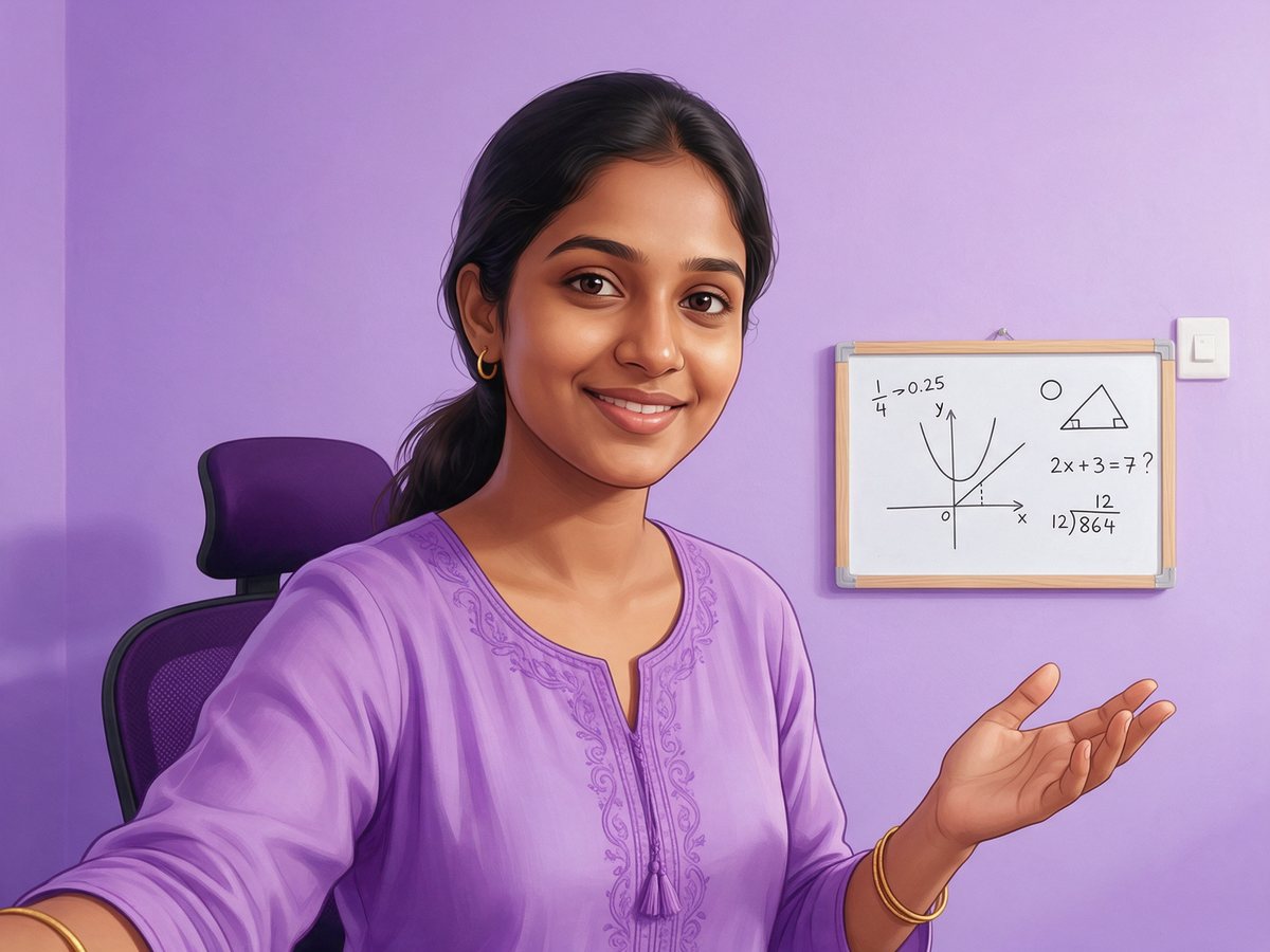 Teacher taking a live class